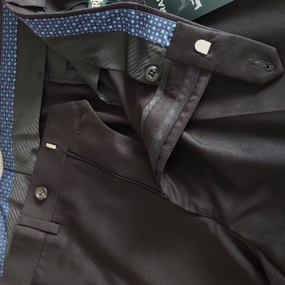 NWT Lauren Ralph Lauren Size 42 Ultra Flex Black Pants *Altered Inseam* - Picture 12 of 15